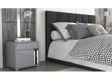 NIGHTSTAND 53CM WITH 1 DRAWER AND 1 DOOR - LYON 1