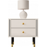 NIGHTSTAND 55CM WITH GOLD EMBELLISHMENTS AND 2 DRAWERS - CRISTAL 4