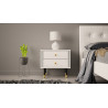 NIGHTSTAND 55CM WITH GOLD EMBELLISHMENTS AND 2 DRAWERS - CRISTAL 4