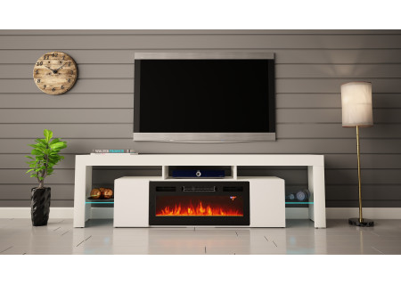 TV STAND 200CM WITH FIREPLACE - SOLEO 1