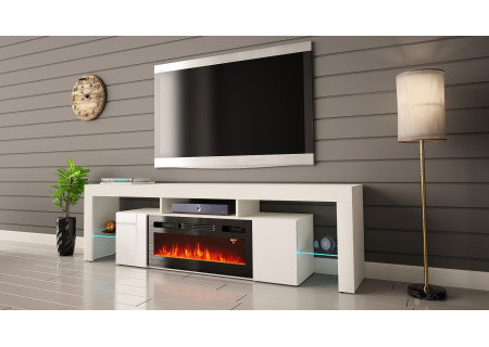 TV STAND 200CM WITH FIREPLACE - SOLEO 1