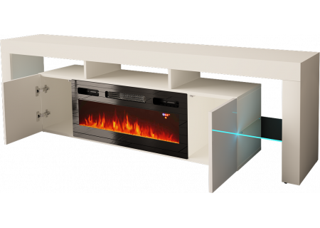 TV STAND 200CM WITH FIREPLACE - SOLEO 1