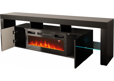 TV STAND 200CM WITH FIREPLACE - SOLEO 1