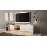 TV STAND 180CM WITH OAK WOOD INSET - VISION 1