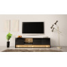 TV STAND 180CM WITH OAK WOOD INSET - VISION 1