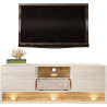 TV STAND 140CM WITH OAK WOOD INSET - VISION 3