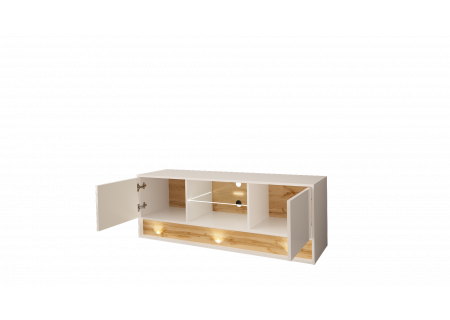 TV STAND 140CM WITH OAK WOOD INSET - VISION 3