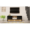 TV STAND 140CM WITH OAK WOOD INSET - VISION 3