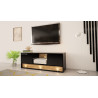 TV STAND 140CM WITH OAK WOOD INSET - VISION 3