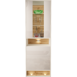 VITRINE 180CM WITH OAK WOOD...