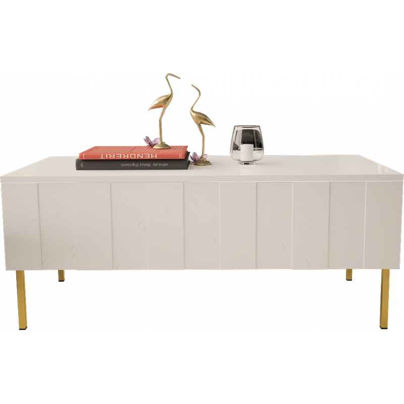 COFFEE TABLE 120CM ON GOLD LEGS - ELEGANTE 3