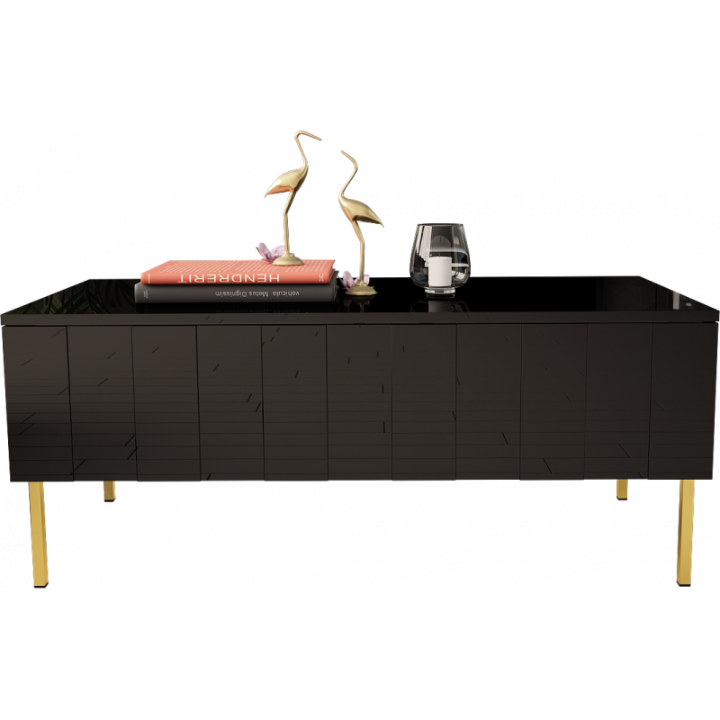 COFFEE TABLE 120CM ON GOLD LEGS - ELEGANTE 3