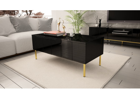 COFFEE TABLE 120CM ON GOLD LEGS - ELEGANTE 3