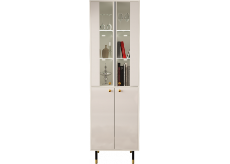 VITRINE 200CM WITH GOLD EMBELLISHMENTS - CRISTAL 5