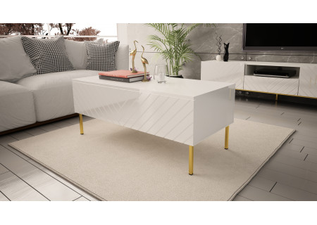 COFFEE TABLE 120CM ON GOLD LEGS - GALA 3