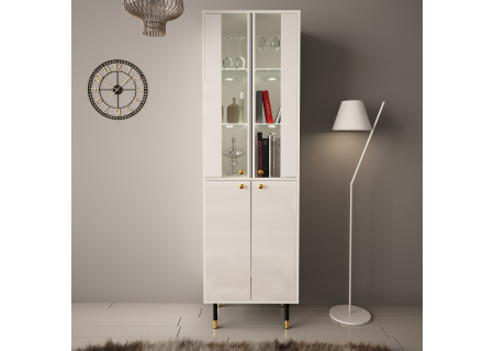 VITRINE 200CM WITH GOLD EMBELLISHMENTS - CRISTAL 5