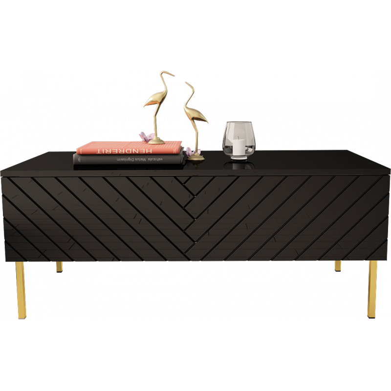 COFFEE TABLE 120CM ON GOLD LEGS - GALA 3