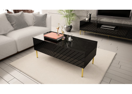 COFFEE TABLE 120CM ON GOLD LEGS - GALA 3