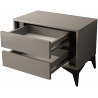 NIGHTSTAND 61CM WITH 2 DRAWERS ON BLACK LEGS - EVEL 4