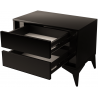 NIGHTSTAND 61CM WITH 2 DRAWERS ON BLACK LEGS - EVEL 4