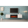 TV STAND 180CM WITH FIREPLACE - CARBON 1