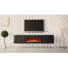 TV STAND 180CM WITH FIREPLACE - CARBON 1