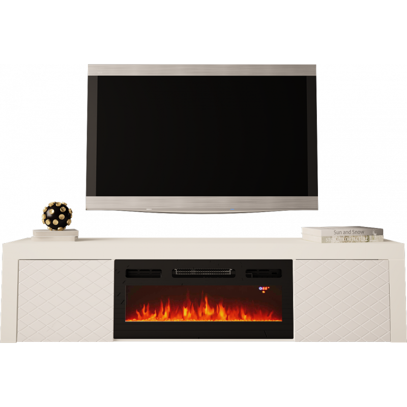 TV STAND 180CM WITH FIREPLACE - DIA 1