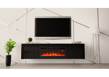 TV STAND 180CM WITH FIREPLACE - DIA 1