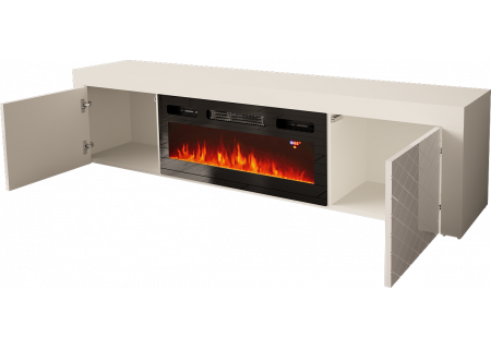 TV STAND 180CM WITH FIREPLACE - DIA 1