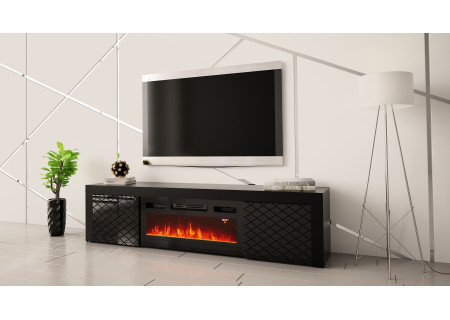 TV STAND 180CM WITH FIREPLACE - DIA 1