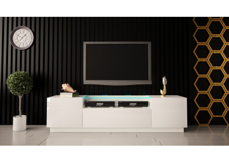 TV STAND 180CM WITH GLASSED TOP ALTA-01