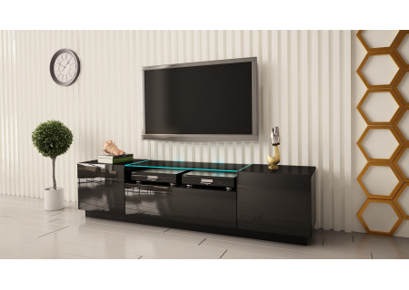 TV STAND 180CM WITH GLASSED TOP ALTA-01