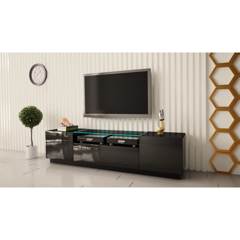 TV STAND 180CM WITH GLASSED TOP ALTA-01