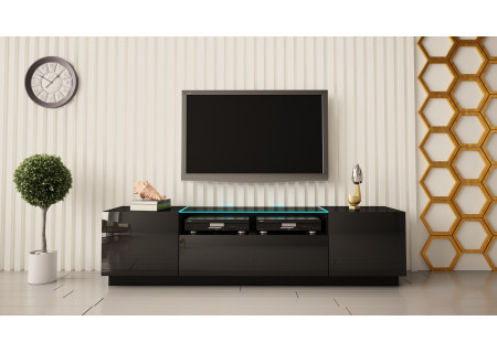 TV STAND 180CM WITH GLASSED TOP ALTA-01