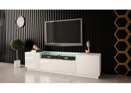 TV STAND 180CM WITH GLASSED TOP ALTA-01