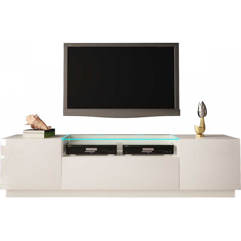 TV STAND 180CM WITH GLASSED TOP ALTA-01