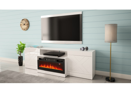 TV STAND 200CM WITH FIREPLACE EXCELENTE 01