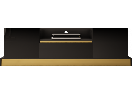 TV STAND 195CM WITH GOLD INSET MERCADO 3