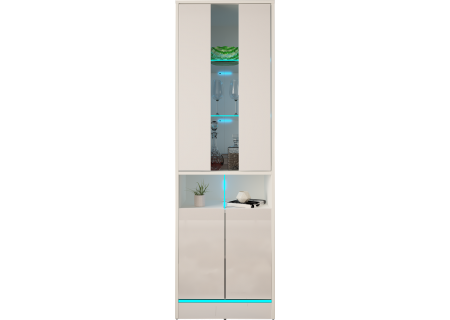 VITRINE 180CM WITH LED STRIP AND GLASS DOOR - DISPARO 1