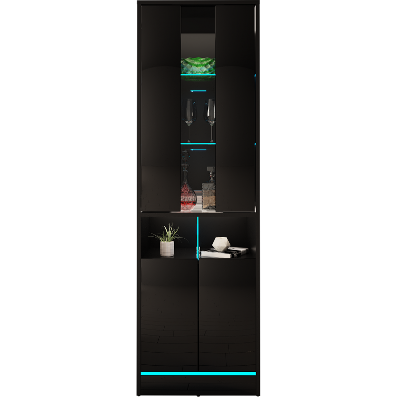 VITRINE 180CM WITH LED STRIP AND GLASS DOOR - DISPARO 1